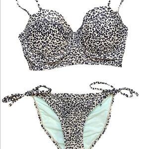 Xhilaration Leopard Print Bikini Set
